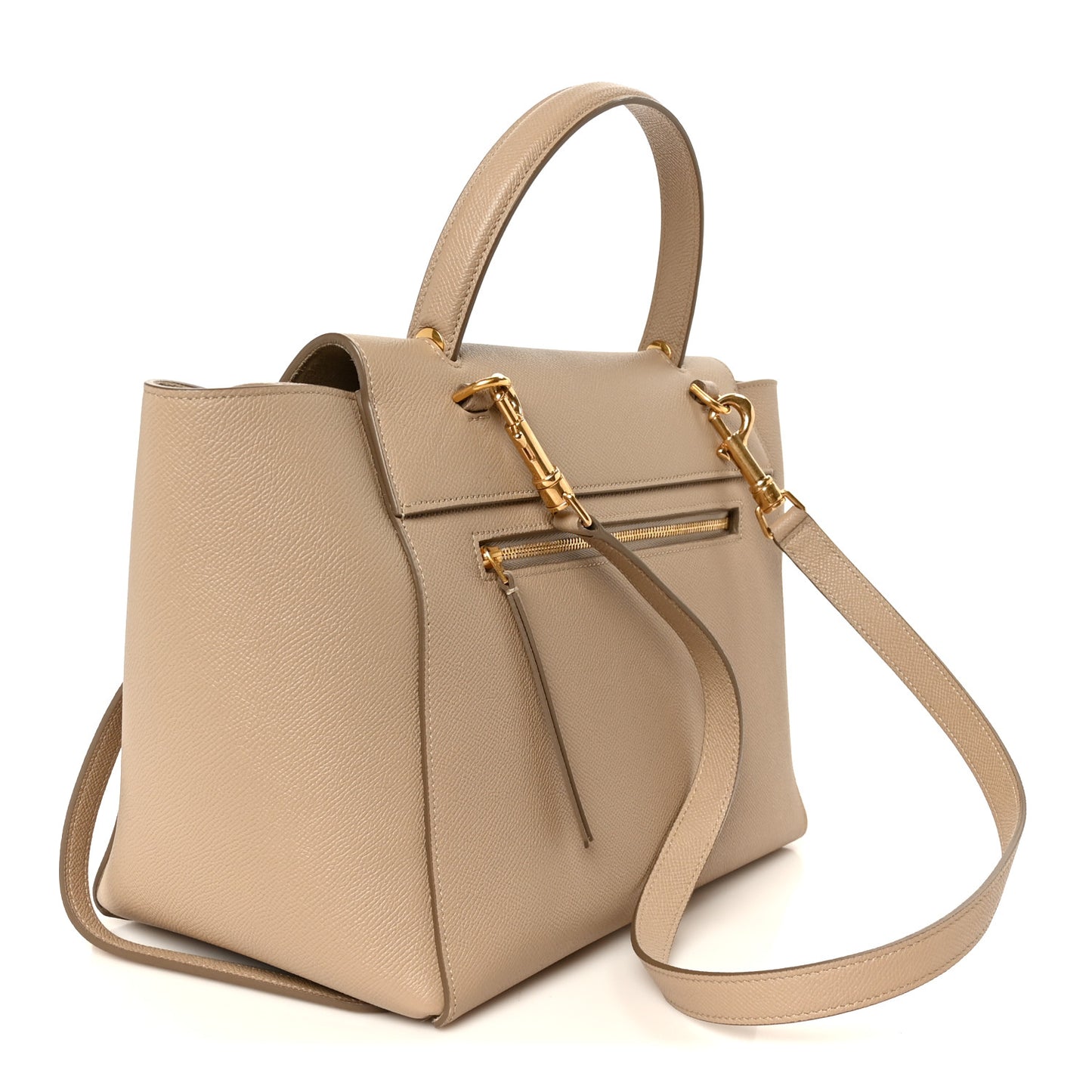 Grained Calfskin Mini Belt Bag Light Taupe