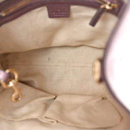 Gucci Metallic Pebbled Calfskin Small Soho Shoulder Bag Purple 5 of 10