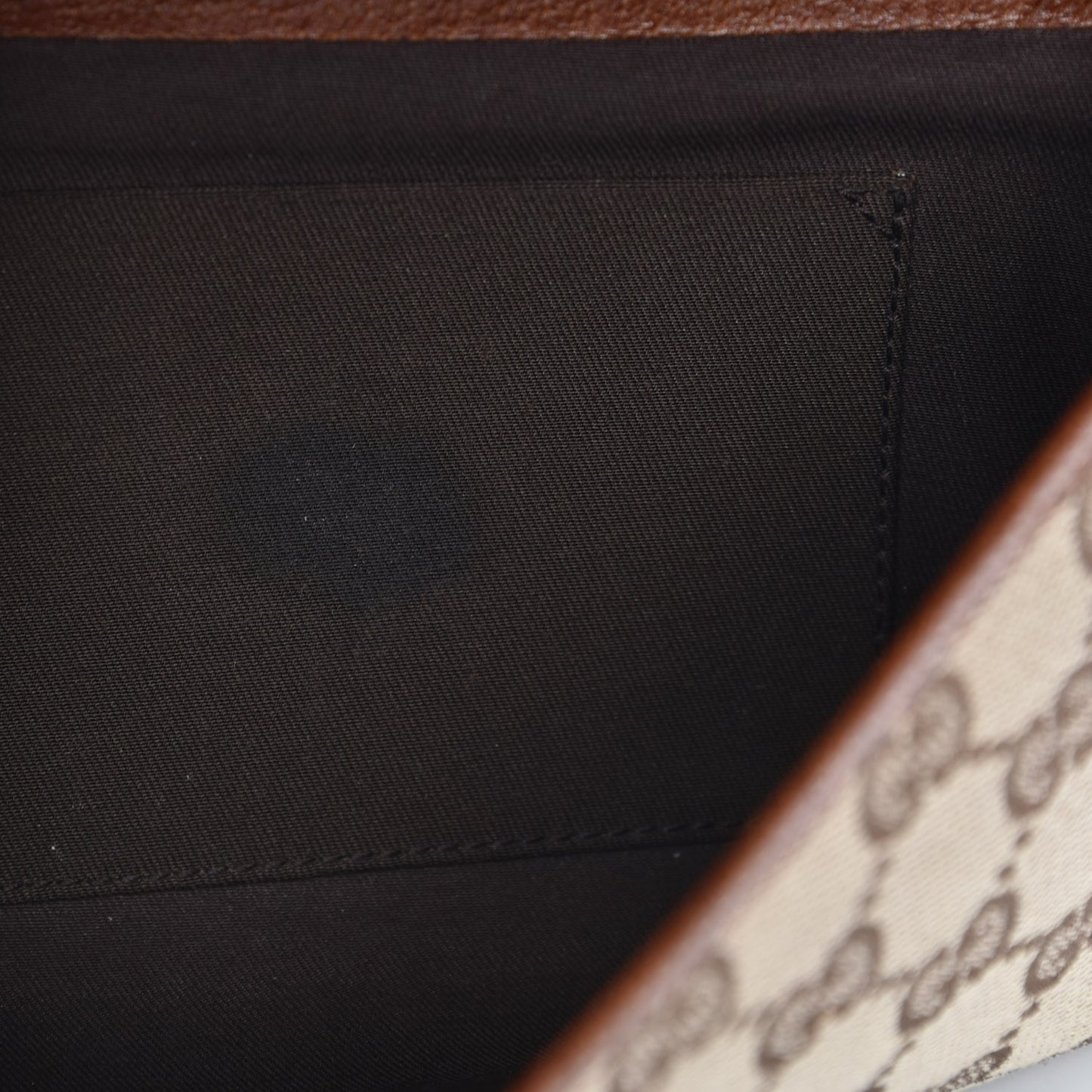 Monogram Bamboo Bar Clutch Brown