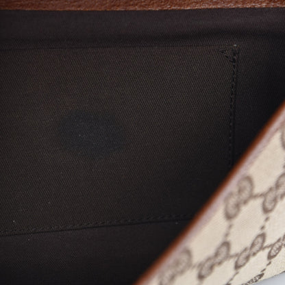 Gucci Monogram Bamboo Bar Clutch Brown 7 of 7