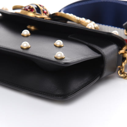 Gucci Nappa Pearl Studded Mini Queen Margaret Broadway Shoulder Bag Black 9 of 10