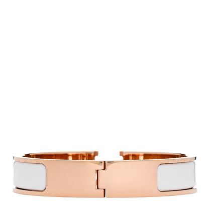 Hermes Enamel Narrow Clic Clac H Bracelet PM White 3 of 5