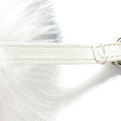 Fendi Fox Fur Shiny Nappa Bi-Color J ABCharm Bag Charm White Blue 5 of 5