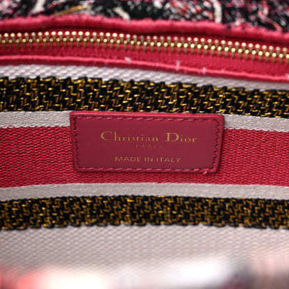 Christian Dior Canvas Embroidered Butterfly Print Medium Lady D-Lite Multicolor 6 of 10