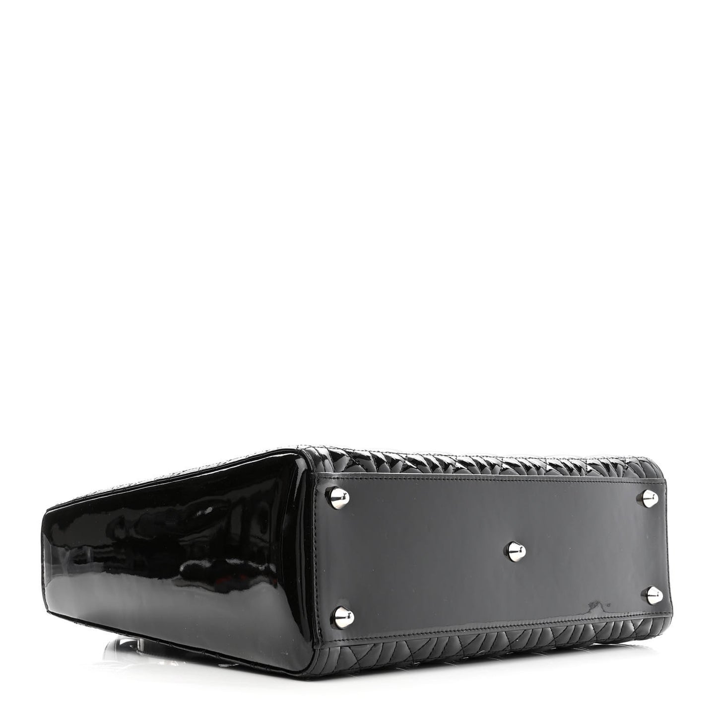 Patent Cannage Large Lady Dior Black