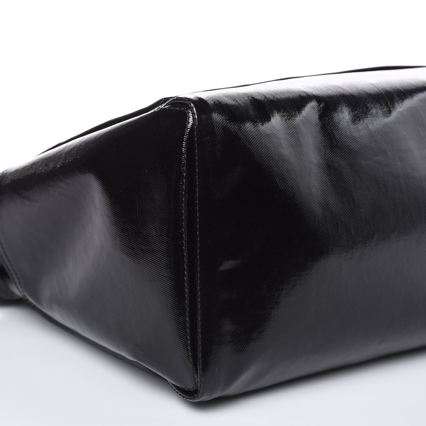 Shiny Canvas VLTN Medium Messenger Bag Black