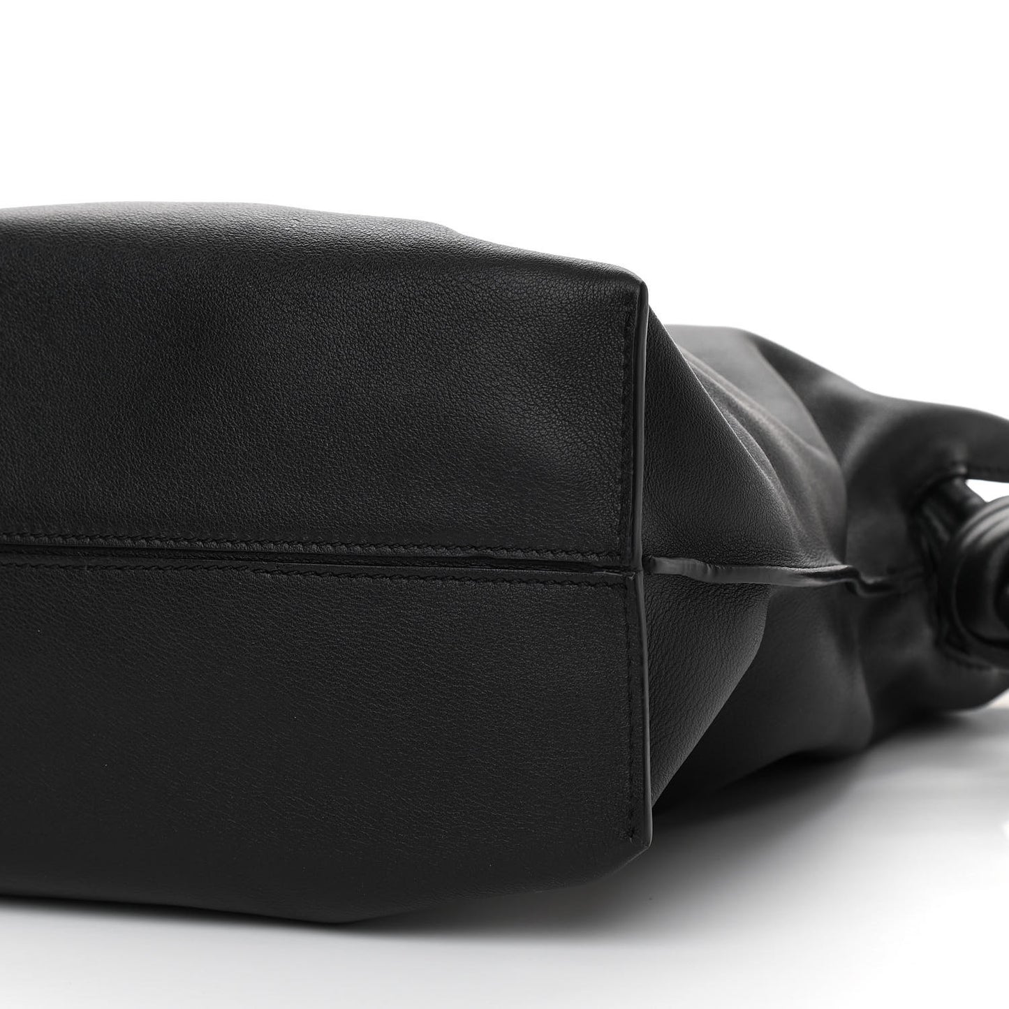 Calfskin Small Flamenco Knot Bag Black
