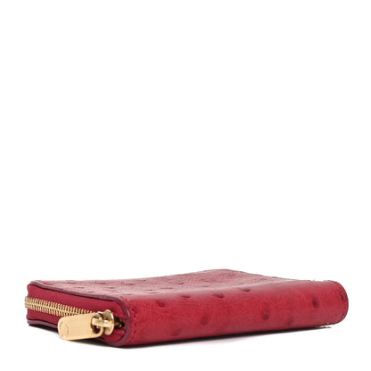 Louis Vuitton Ostrich Zippy Coin Purse Magenta 4 of 6