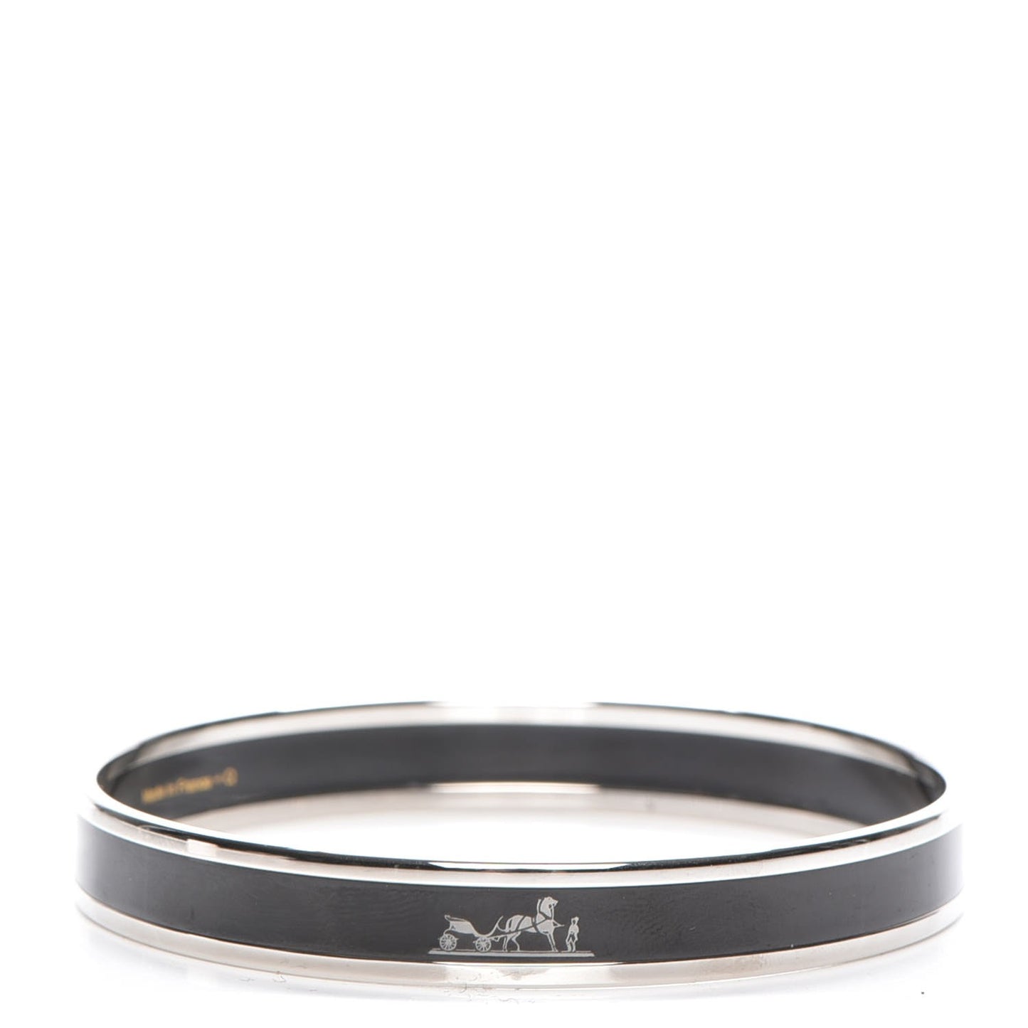 Enamel Printed Narrow Caleche Bracelet 65 Black
