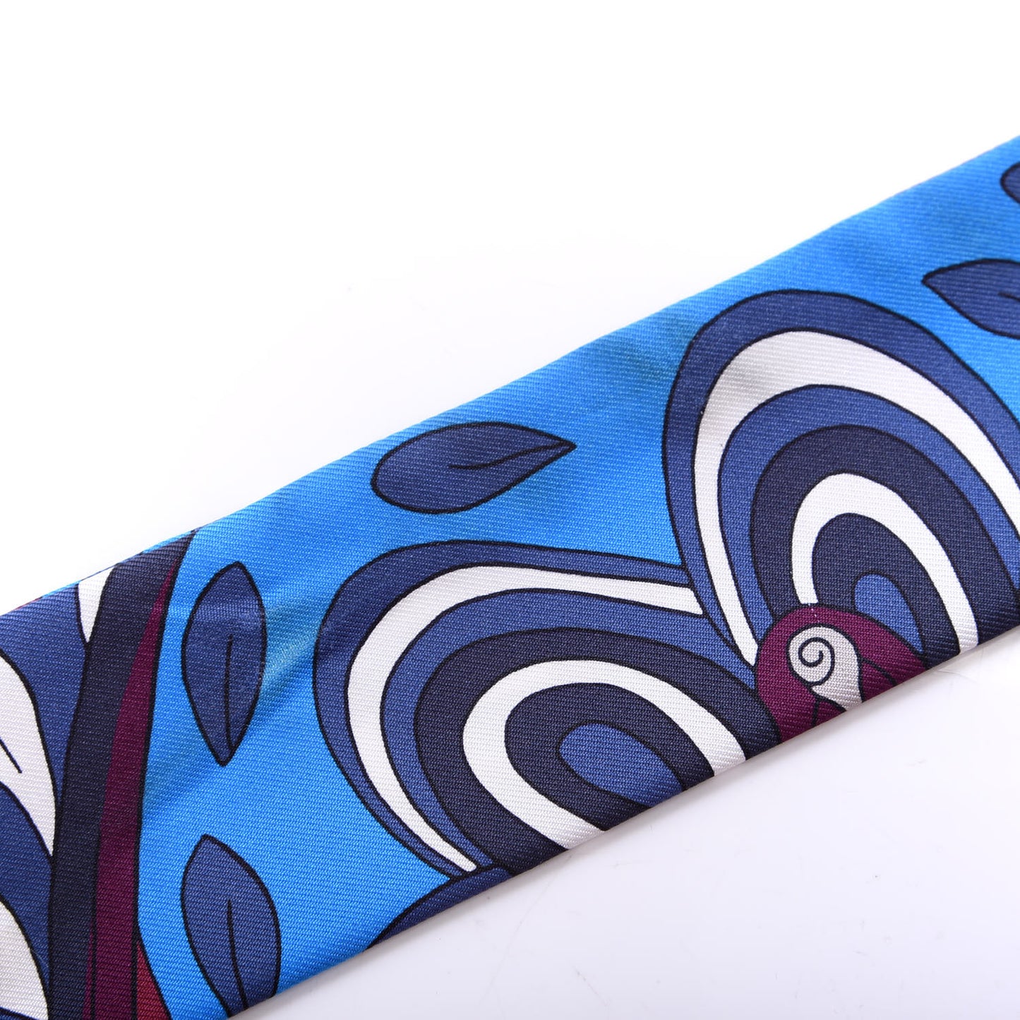 Silk Le Jardin de la Maharani Twilly Bleu Cobalt Bordeaux