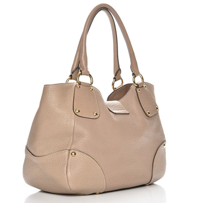 Prada Vitello Daino Pushlock Tote Sughero 3 of 10