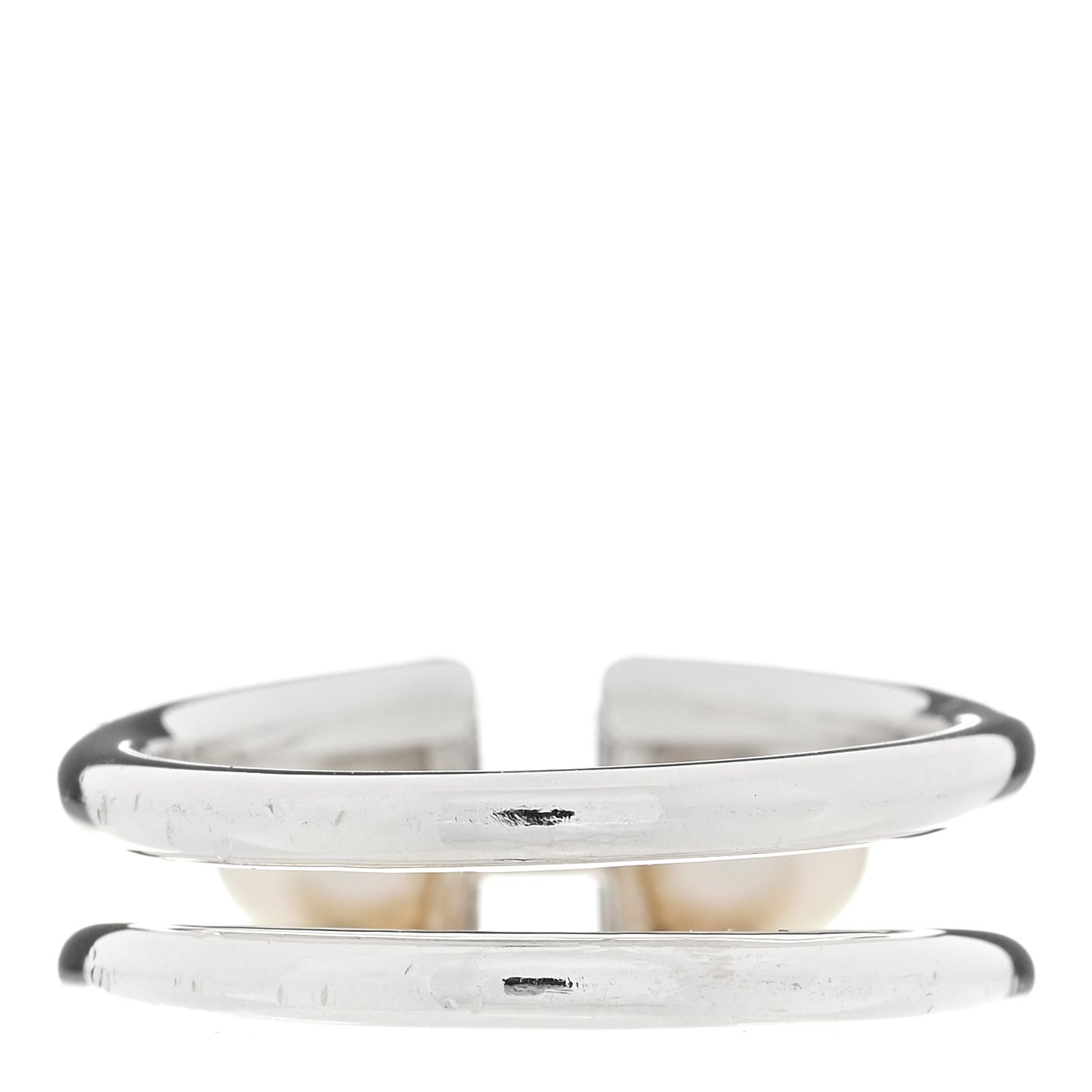 Sterling Silver Pearl HardWear Double Pearl Ring 54 7