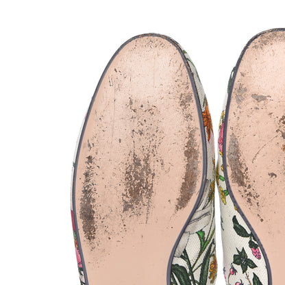 Gucci Canvas Flora Womens Princetown Slippers 39 White Multicolor 12 of 19