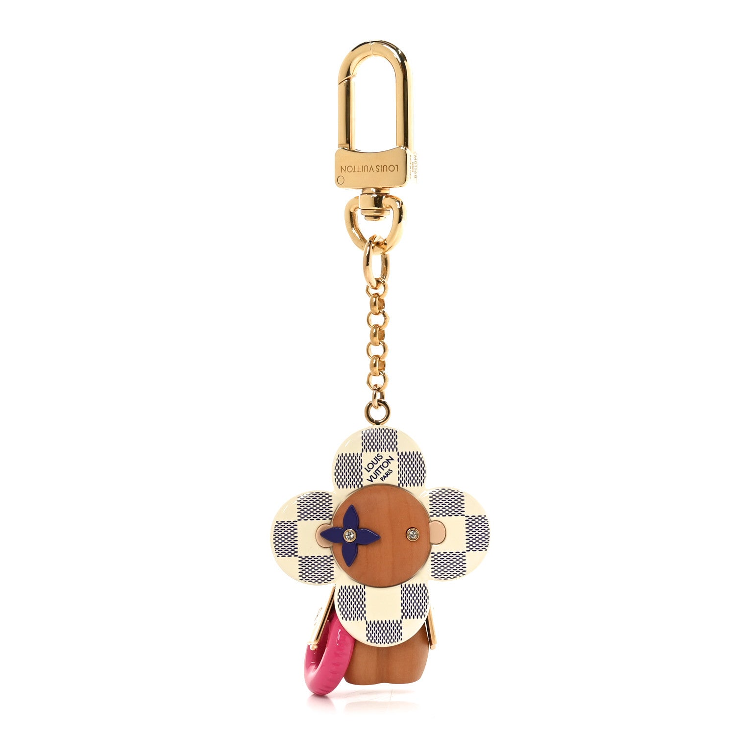 Louis Vuitton Wood Damier Azur Vivienne By The Pool Key Holder 1 of 4
