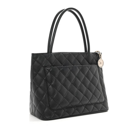 Chanel Caviar Quilted Medallion Tote Black 3 of 9