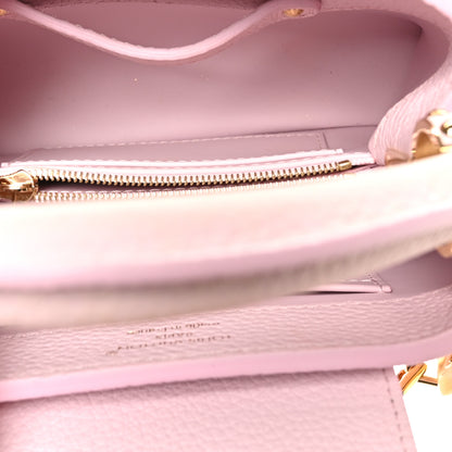 Louis Vuitton Taurillon Harmony Mini Capucines Marshmallow Pink 5 of 9