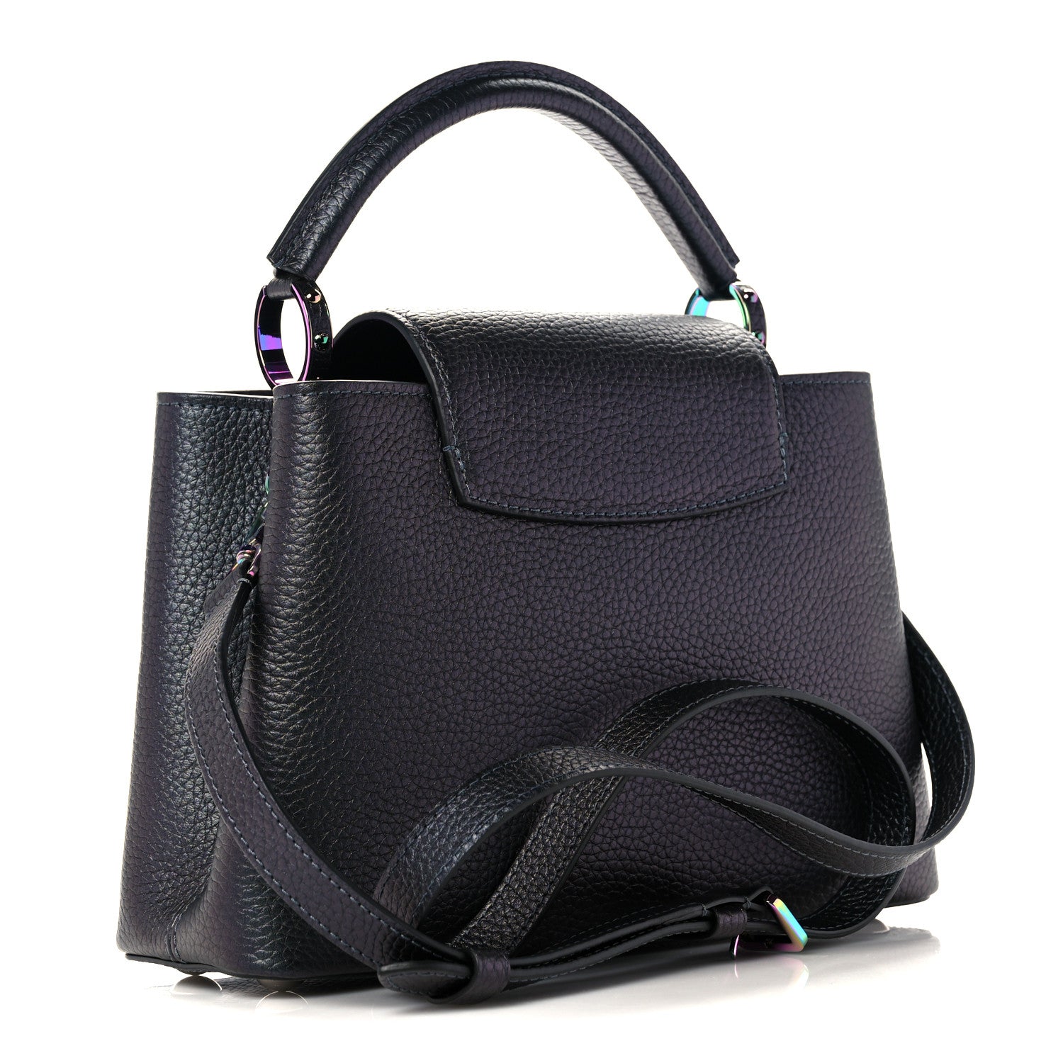 Louis Vuitton Taurillon Capucines BB Scarabeo Iridescent Black 2 of 8