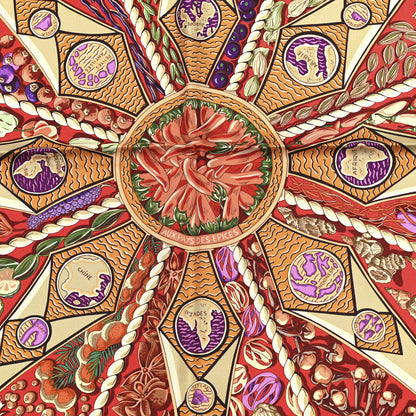 Hermes Silk Aux Pays Des Epices Scarf 90 3 of 5