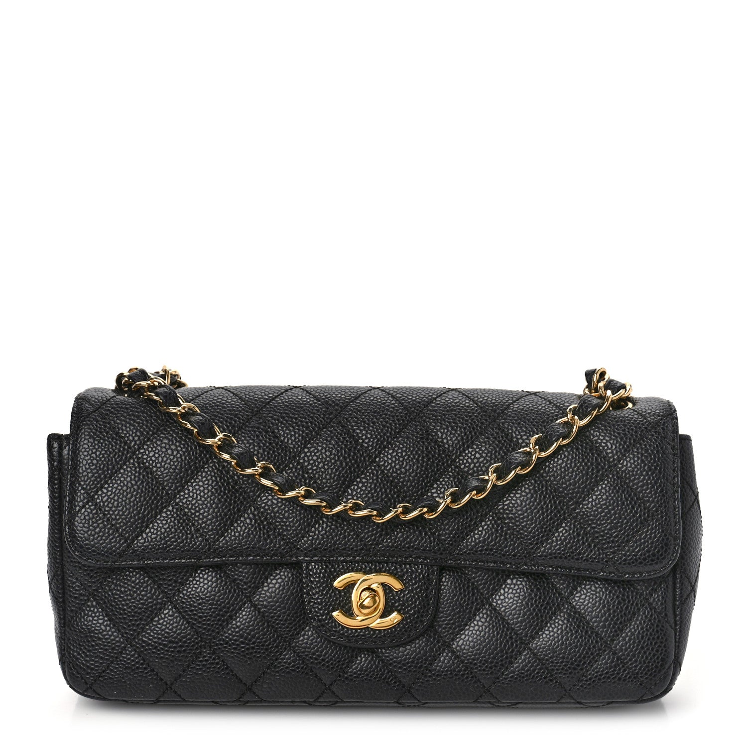 Chanel Caviar Quilted East West Flap Black 1 of 10
