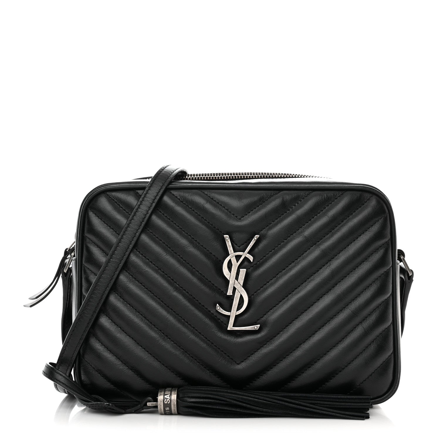 Saint Laurent Calfskin Matelasse Monogram Lou Camera Bag Black 1 of 10