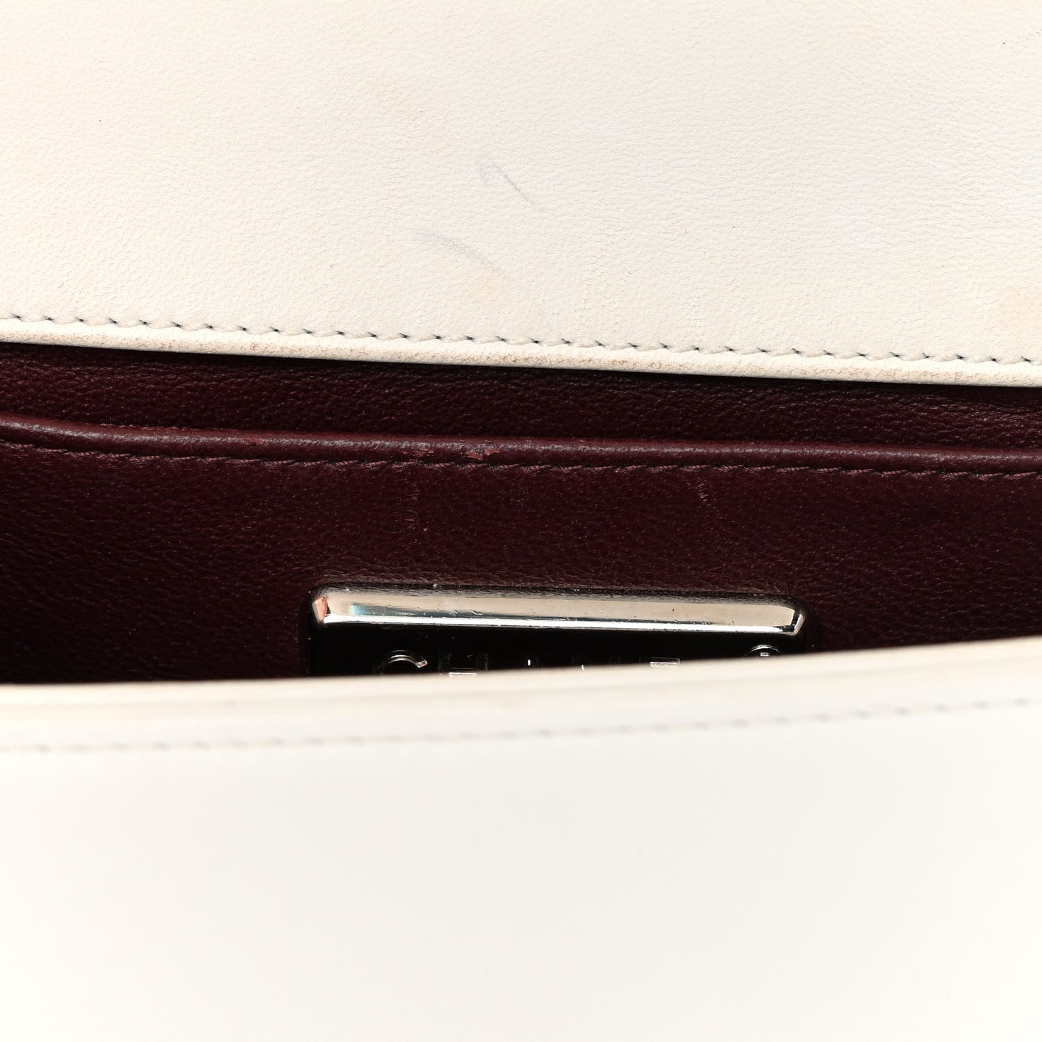 Chanel Lizard Chevron Stitched Small Boy Flap White Silver 15 of 17