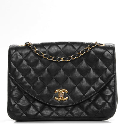 Chanel Lambskin Quilted Small Single Flap Black 1 of 11