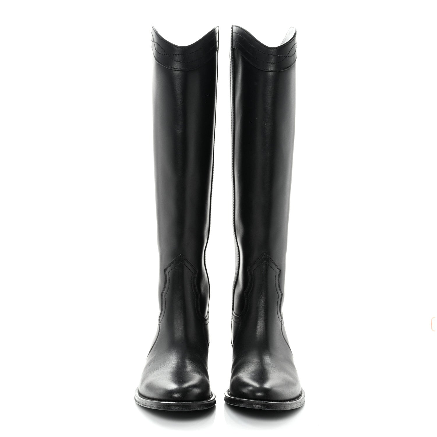 Saint Laurent Calfskin Kate 105 Western Knee High Boots 38.5 Black 2 of 8