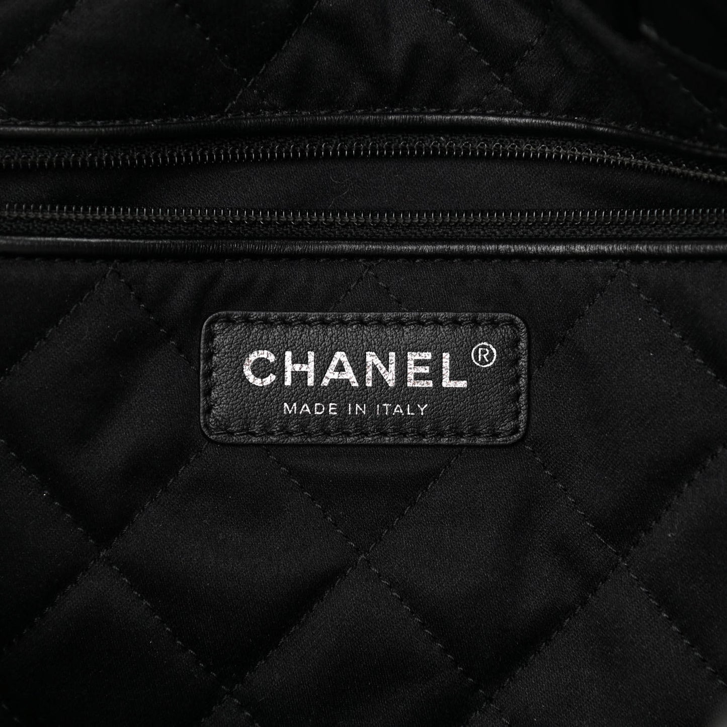 Shiny Calfskin Quilted Chanel 22 Backpack Black