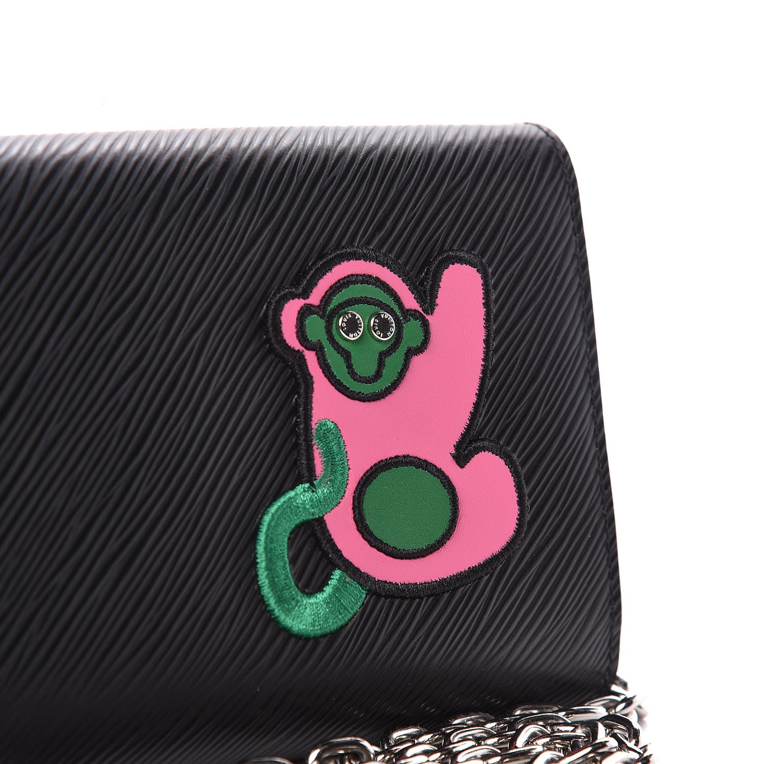 Louis Vuitton Epi LV Stories Twist Chain Wallet Black 10 of 12