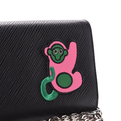 Louis Vuitton Epi LV Stories Twist Chain Wallet Black 10 of 12
