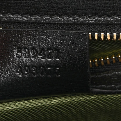 Gucci Textured Calfskin Medium Torchon GG Ring Shoulder Bag Black 8 of 12