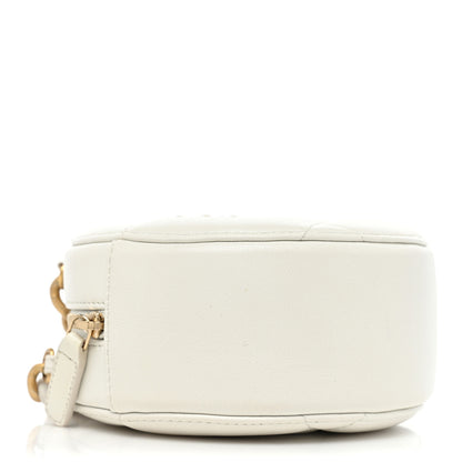 Chanel Goatskin Quilted Chanel 19 Round Clutch With Chain White 4 of 10