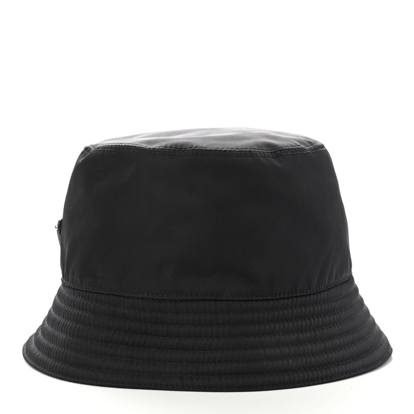 Re-Nylon Metal Triangle Logo Womens Bucket Hat L Black