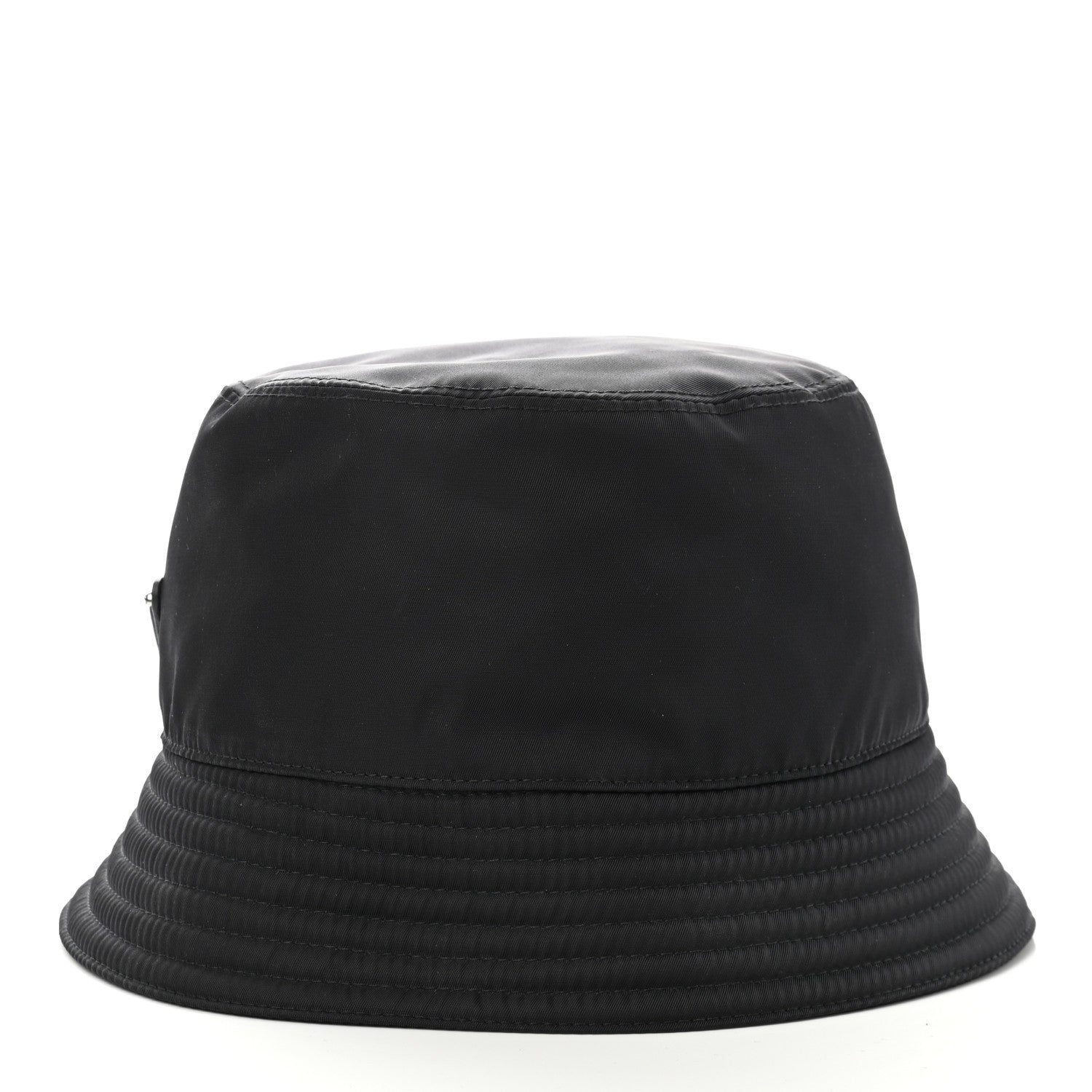 Prada Re-Nylon Metal Triangle Logo Womens Bucket Hat L Black 4 of 10