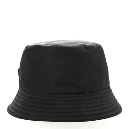 Prada Re-Nylon Metal Triangle Logo Womens Bucket Hat L Black 4 of 10