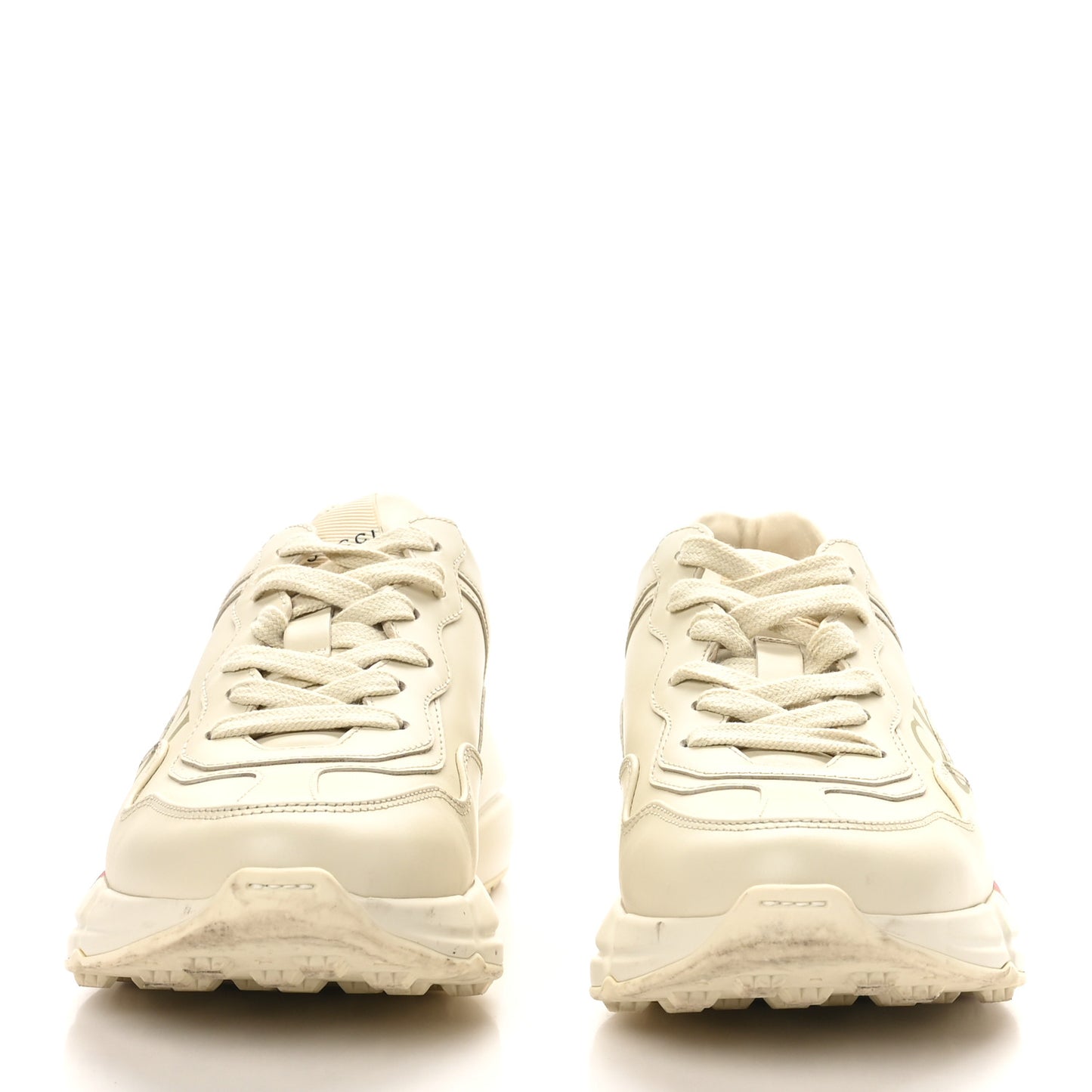 Calfskin Logo Womens Rhyton Sneakers 36.5 Ivoire