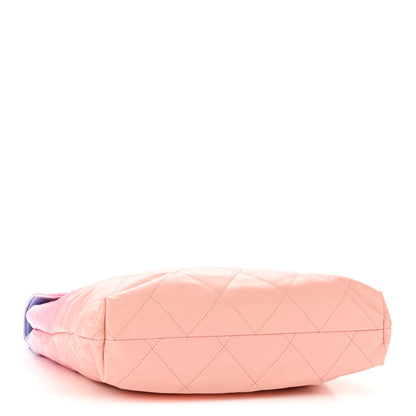 Chanel Shaded Calfskin CC Hobo Light Purple Pink Coral 4 of 10