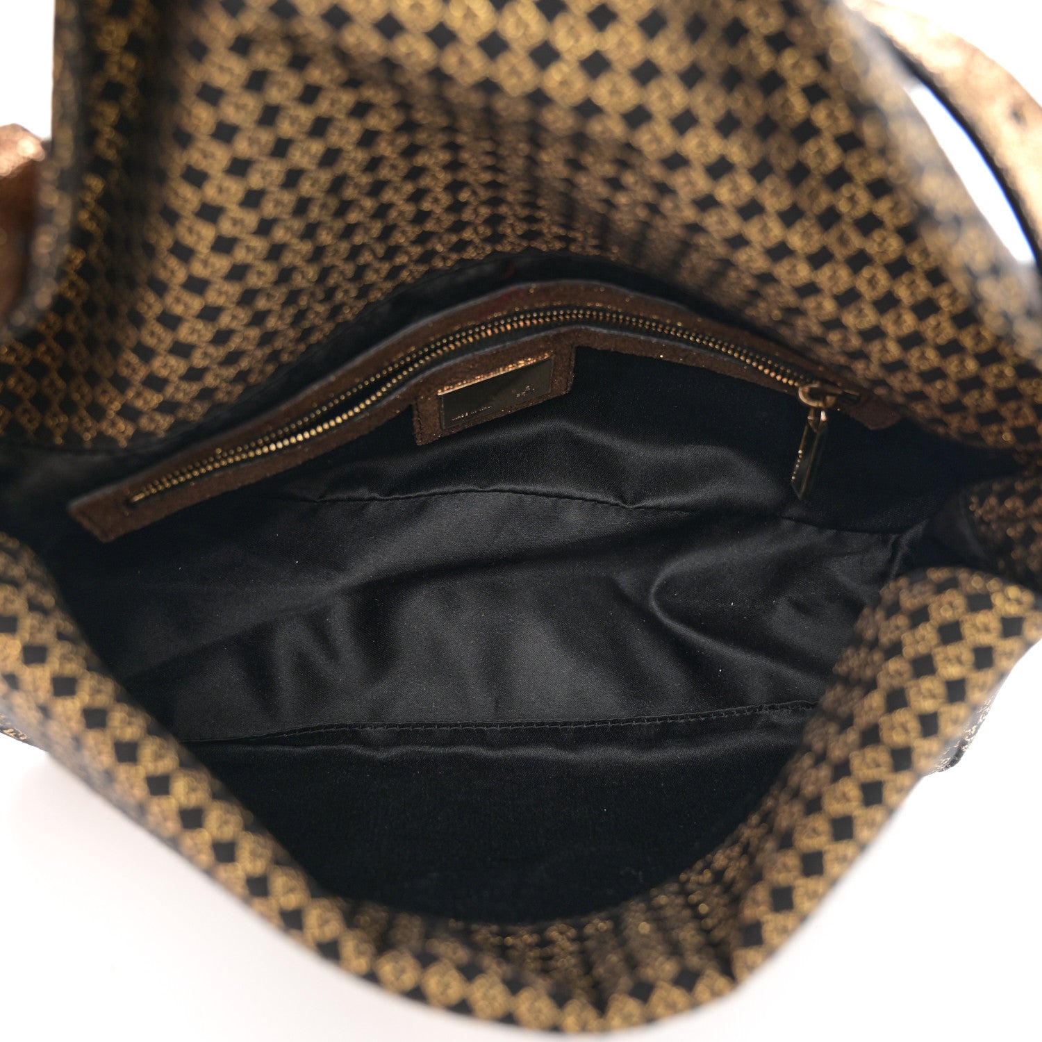 Fendi Micro Zucchino Baguette Black Gold 5 of 12
