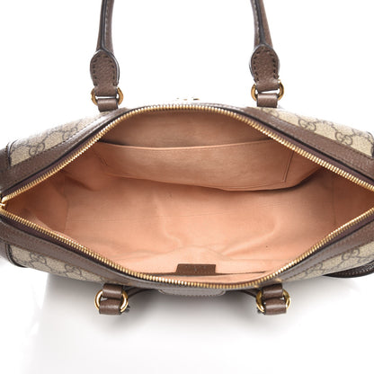 Gucci GG Supreme Monogram Web Medium Ophidia Boston Brown 6 of 8