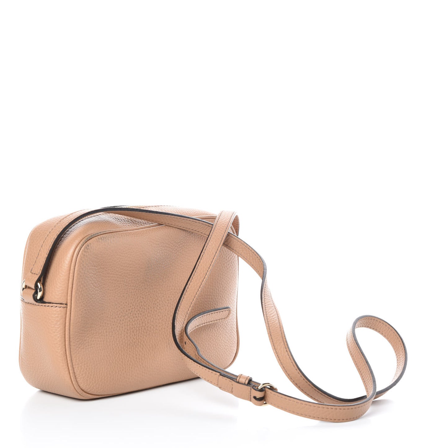 Pebbled Calfskin Small Soho Disco Bag Camelia