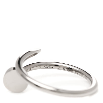 Cartier 18K White Gold Small Juste Un Clou Ring 48 4.5 4 of 6