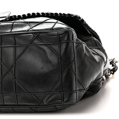 Christian Dior Lambskin Cannage Large Ruffle New Lock Flap Black 10 of 10