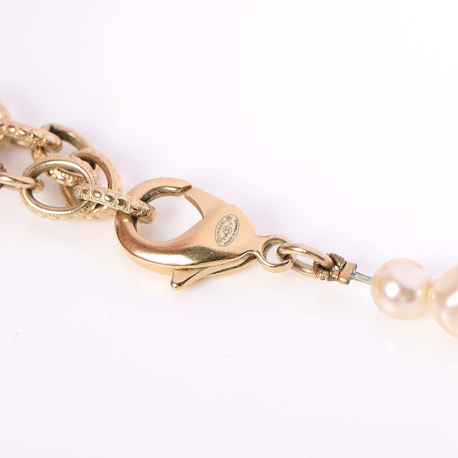 Chanel Graduated Pearl CC Short Necklace Gold 5 of 6