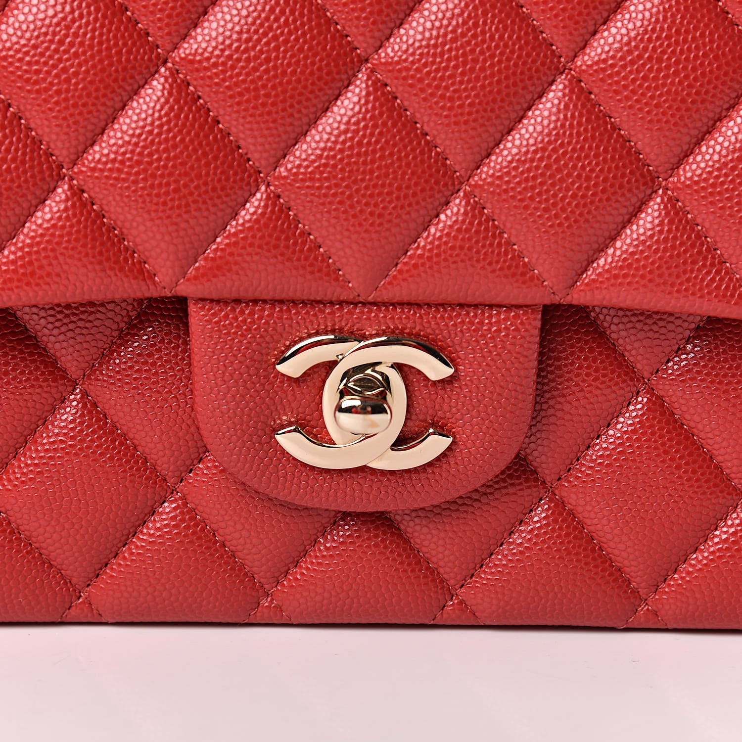 Chanel Caviar Quilted Medium Double Flap Red 11 of 11