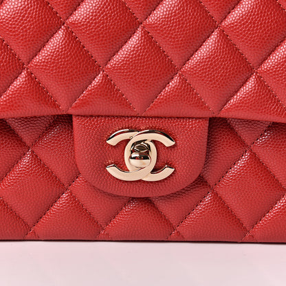 Chanel Caviar Quilted Medium Double Flap Red 11 of 11