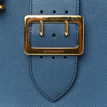 Burberry Soft Grain Calfskin Small Buckle Tote Steel Blue 2 of 4