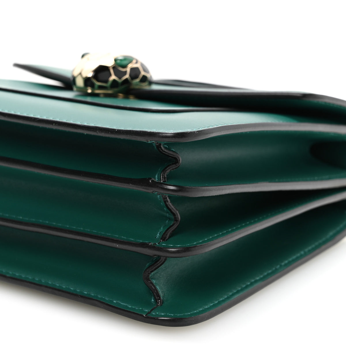 Calfskin Serpenti Forever Top Handle Emerald Green