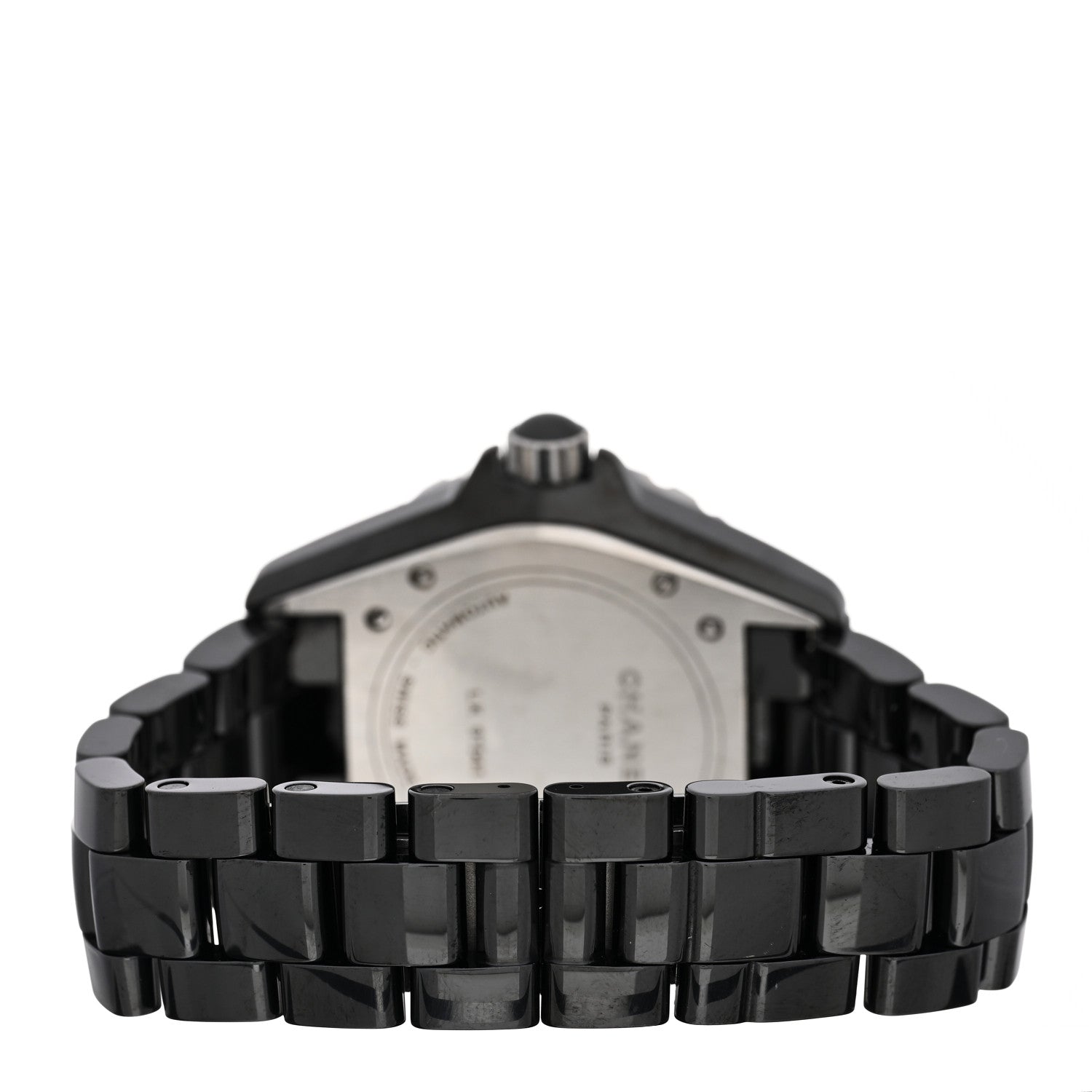 Chanel Stainless Steel Ceramic Diamond 38mm J12 Automatic Watch Black 3 of 5