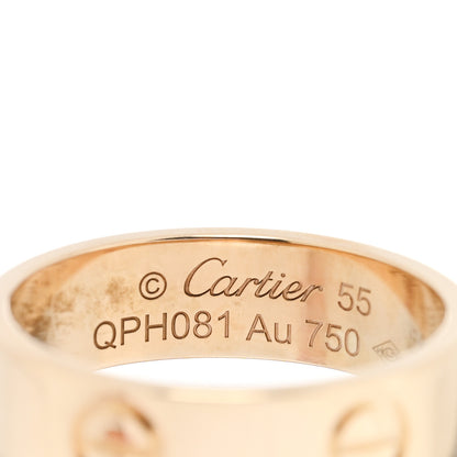 Cartier 18K Yellow Gold 5.5mm LOVE Ring 55 7.25 4 of 5