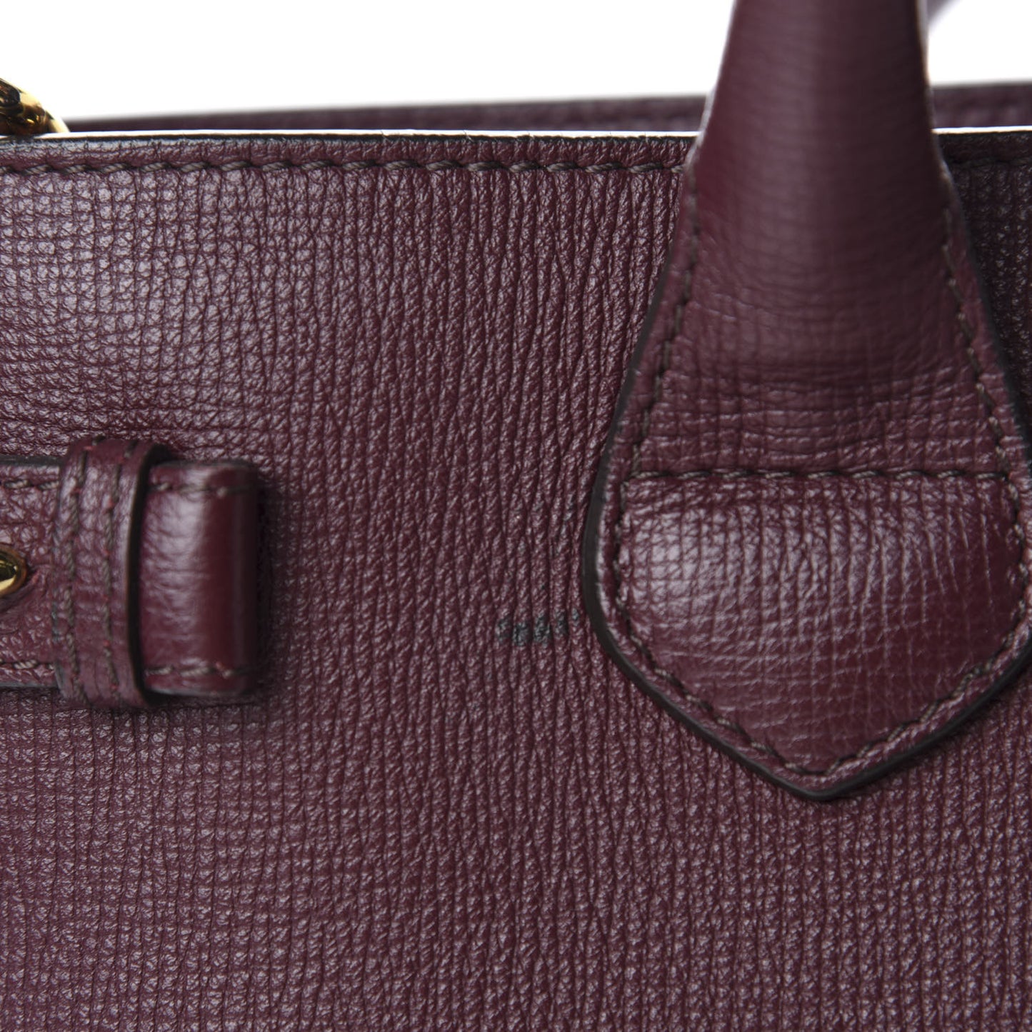 Grainy Calfskin House Check Medium Banner Tote Mahogany Red